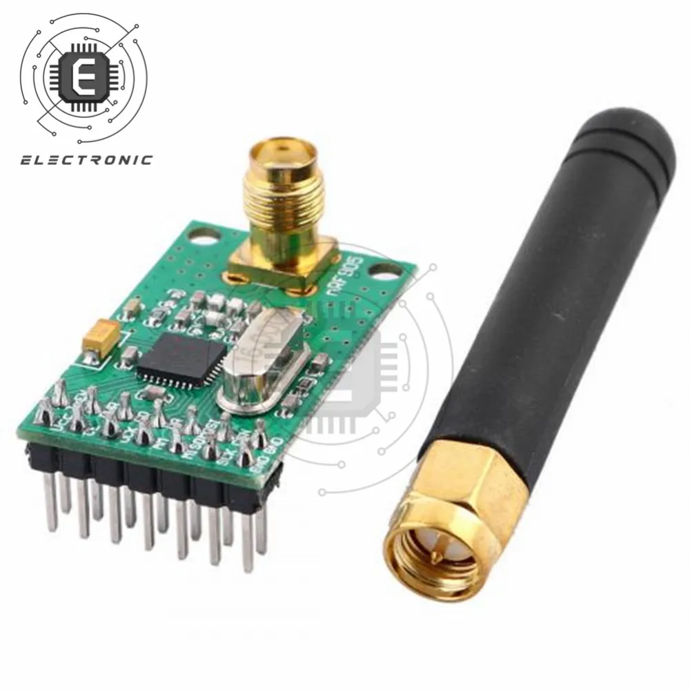 NRF905 Papan Penerima Pemancar Nirkabel Modul Transceiver Nirkabel dengan Antena FSK GMSK Daya Rendah 433 868 915 MHz