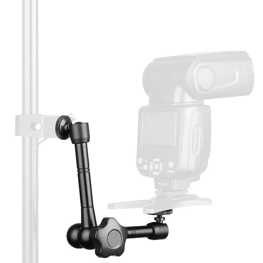 Braço mágico de fricção de alumínio, 11 polegadas, super braçadeira de caranguejo com sapata quente, equipamento leve, monitor lcd flash, câmera dslr