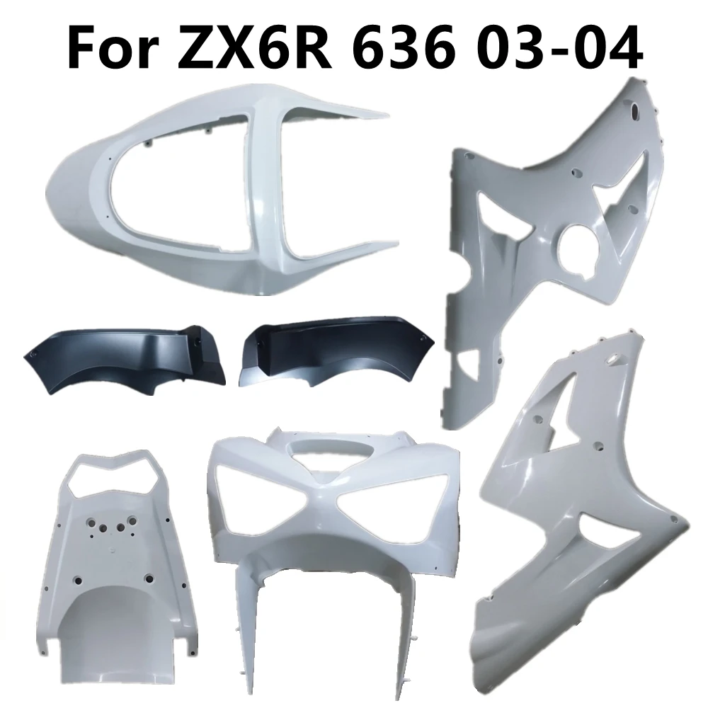 Per ZX6R 2003-2004 carrozzeria non verniciata moto 636 03-04 Pack componenti carenatura carenatura sinistra e destra parti in plastica