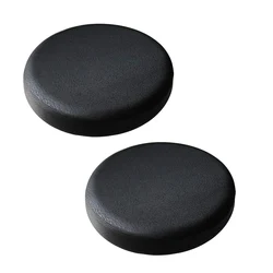 2Pcs Black Chair Cover 35x10cm Removable Bar Stool Replacement Cover Round Chair Seat Cover Protector Desk Salon Sleeve