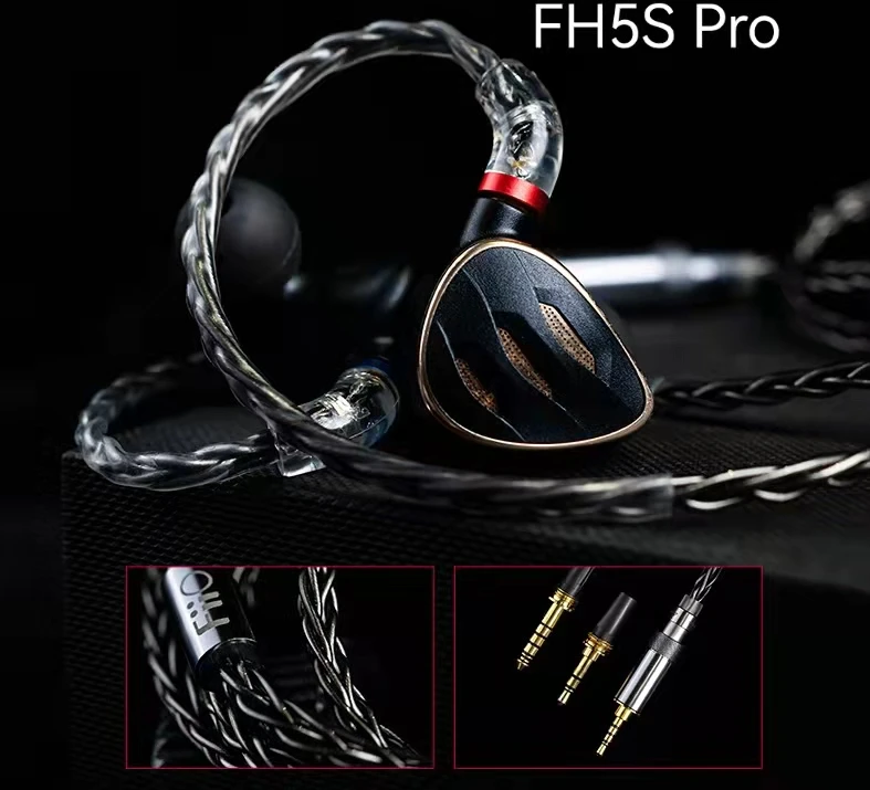 Imagem -04 - Fone de Ouvido Híbrido Driver Earbud Intra-auricular 25 mm 35 mm 44 mm Plug Cabo Destacável Mmcx Switchs Tuning 2ba Mais 2dd Fiio-fh5s