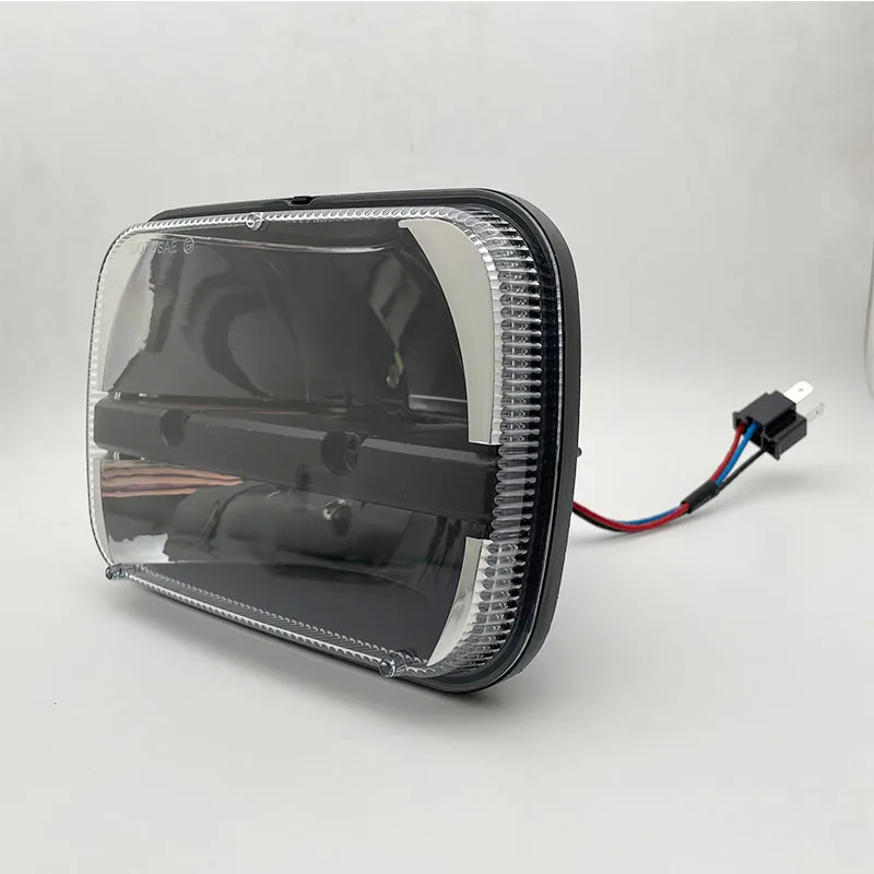 5X7 inch Rectangular Sealed beam led headlights White DRL Amber