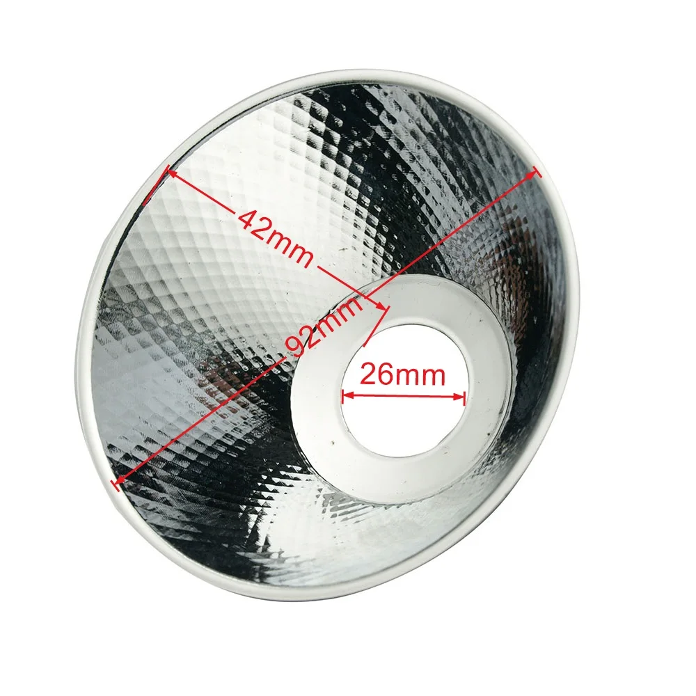 aluminum COB reflector cup diameter 92mm Integrated Light Source Reflector High Power COB LED Reflector