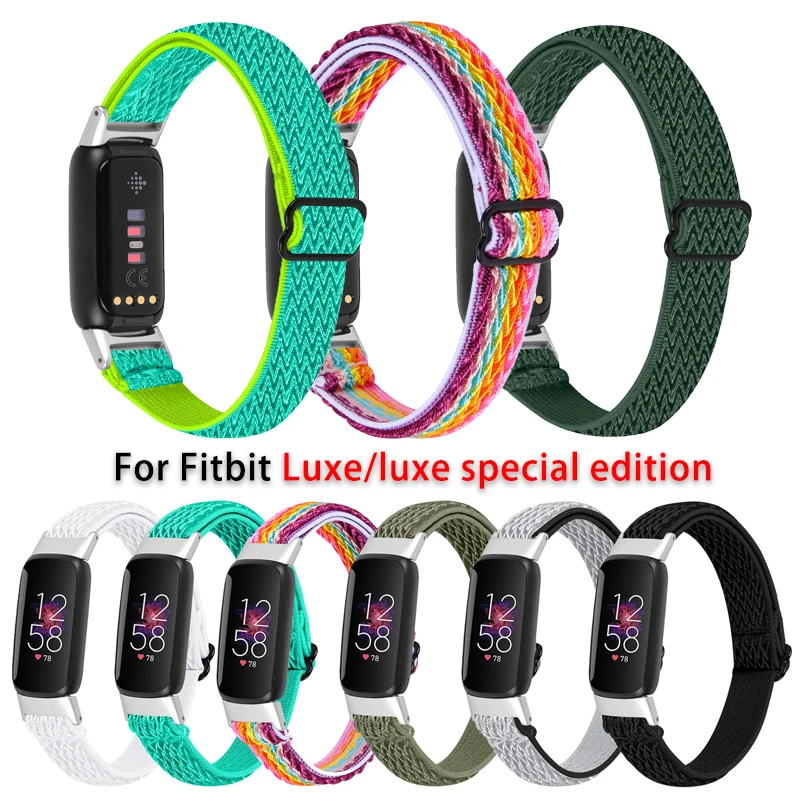 Elastic Nylon band For Fitbit Luxe Woven bands for Women Men Watchband Wristband Strap For Fitbit luxe Special Edition bracelet