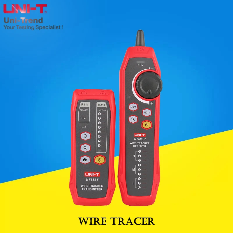 

UNI-T UT683KIT intelligent network line finder; line hunting/pairing/continuity/polarity anti-interference tester NCV test