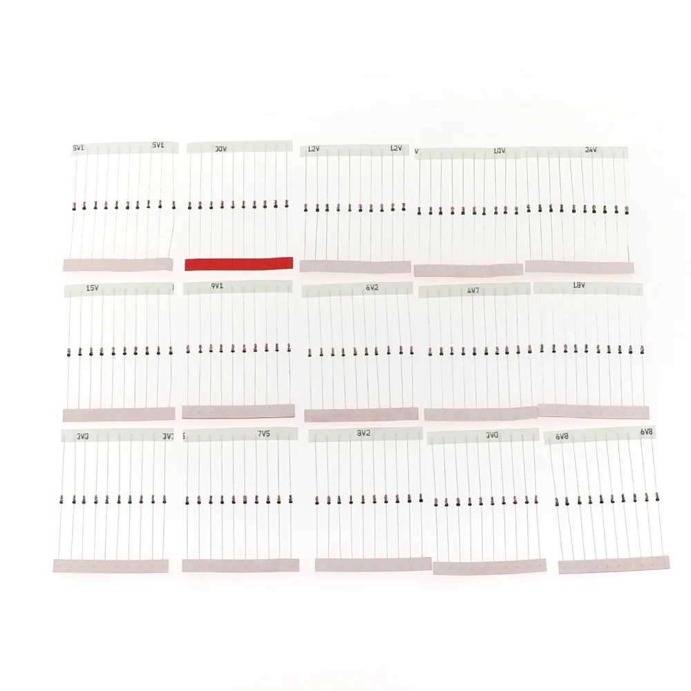 150Pcs/lot 1/2W Zener Diode 3V-30V 15 Values Assortment Kit For Electronic DIY Kit