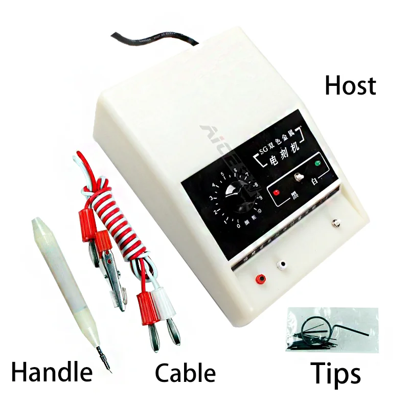 Dois-cor de Metal Elétrica Faísca Gravura Caneta Sg1 Molde Ferramenta de Aço Inoxidável Elétrica Gravura Caneta Manual Marcação Elétrica Engra