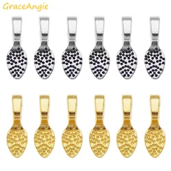 20pcs/pack Glue on Bail Bales for Jewelry Making Necklace Pendant Base jewelry findings handmade accessories charms crafts Gift