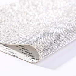 DIY Rhinestone Sheet Self Adhesive Rhinestone Trim Luxurious Crystal Sheet Stickers for PC Phone Case Shoes Car Decoration