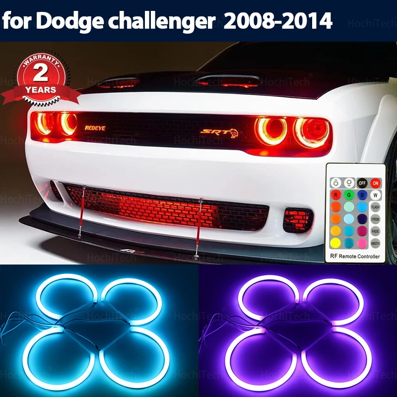 

RGB 16 цветов, хлопковый светодиодный светильник Angel Eye, наборы ореолов для Dodge challenger 2008-2014 Demon Eye