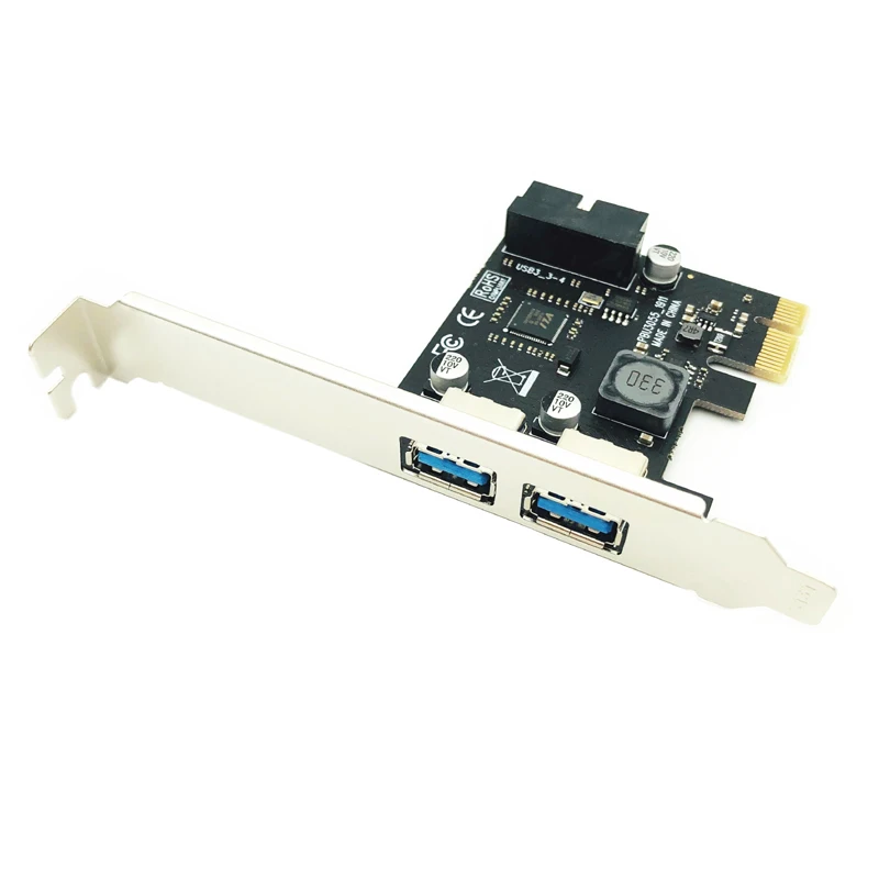 USB 3.0 PCI-E Expansion Card Adapter 2 Port USB3.0 Hub Internal 19pin 19 pin Header USB 3 to PCIE PCI Express Adapter Card