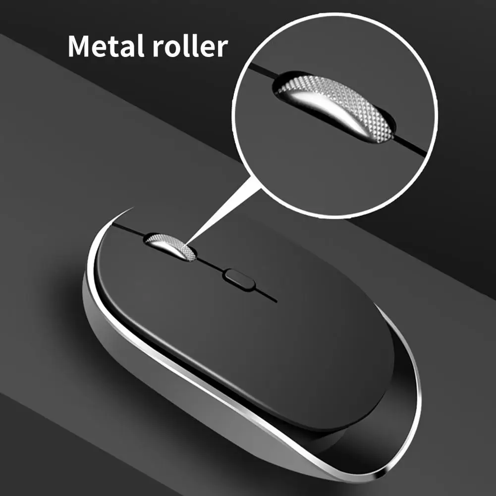 Fashionable Wireless Mouse 2.4G Bluetooth-compatible Plug Play PC Mouse Ultra-thin Sensitive Wireless Mouse Laptop Accessories