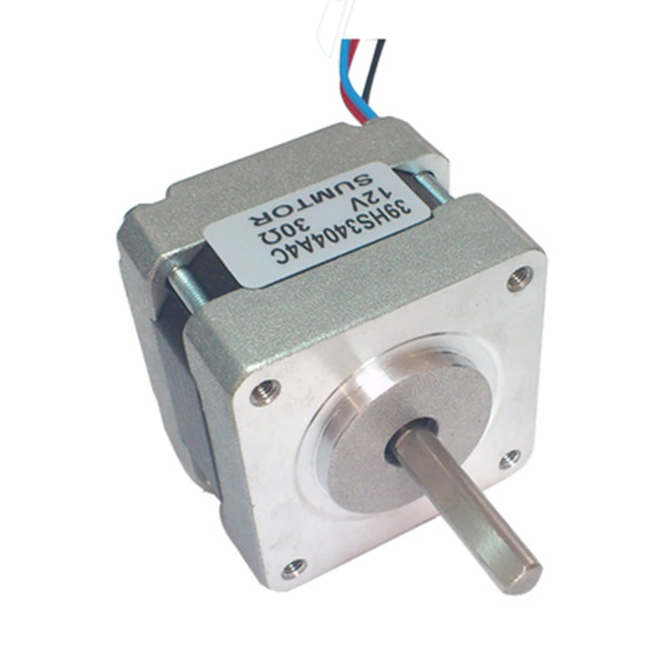 NEMA16 2 상 4 선 스테퍼 모터 1.8 도 18N.cm 0.4A 본체 길이 34mm 프레임 39mm 축 직경 5mm