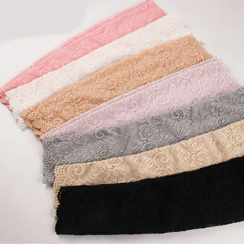 Summer Ice Silk Lace Arm Sleeve Elastic Sleeve Driving Gloves Black White Long Fingerless Mittens Sunscreen Gloves Women