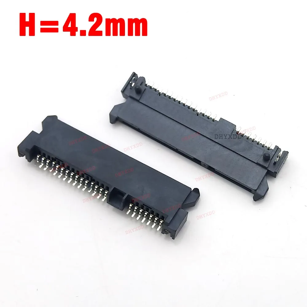 5pcs Sata 7+15 Pin 22 Pin SMT SMD Type Female Socket Connector Adapter H= 4.2mm