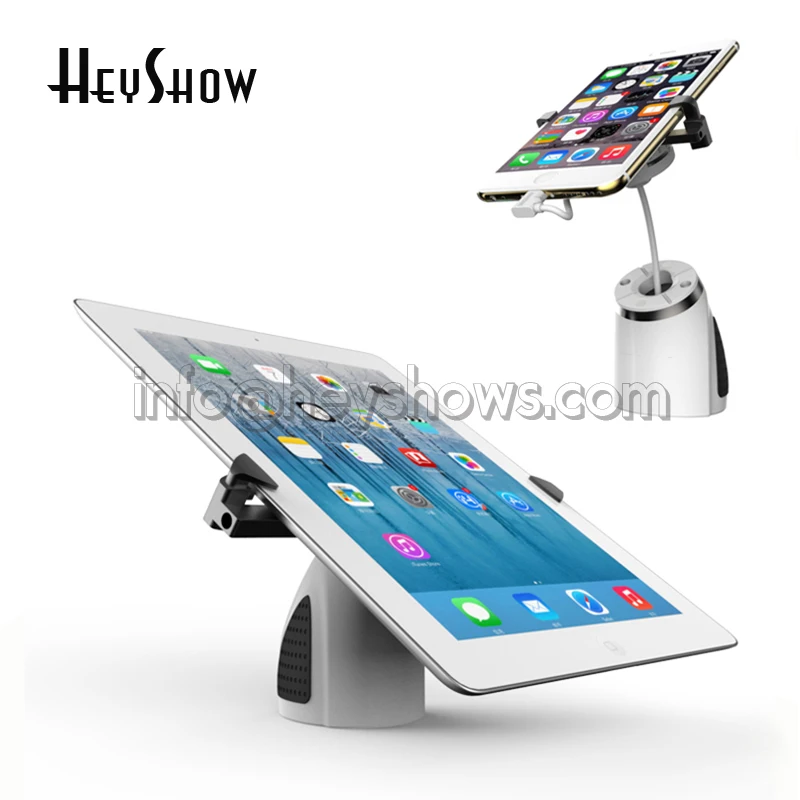 Smart Phone Security Display Stand Iphone Ipad Burglar Alarm Mobile Cell Phone Anti-Theft Holder With Charging For Phone/Tablet