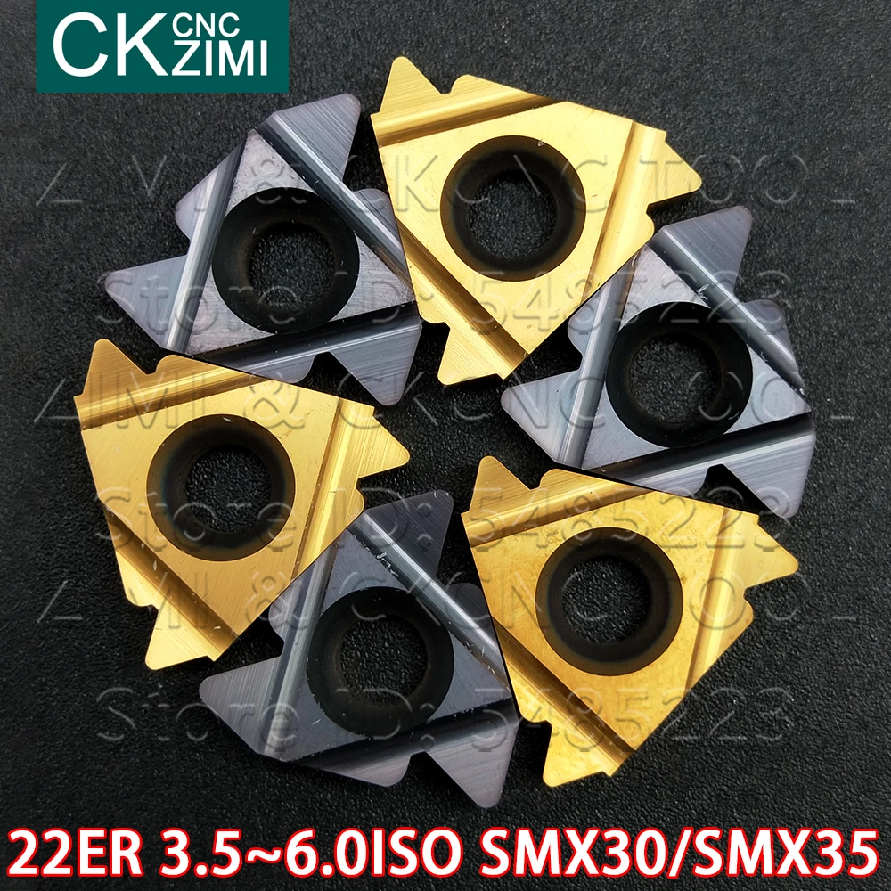 22ER 3.5ISO 4.0ISO 4.5ISO 5.0ISO 5.5ISO 6.0ISO SMX30 SMX35, إدراج كربيد داخلي خيط خارجي تحول خشب CNC مخرطة إدراج