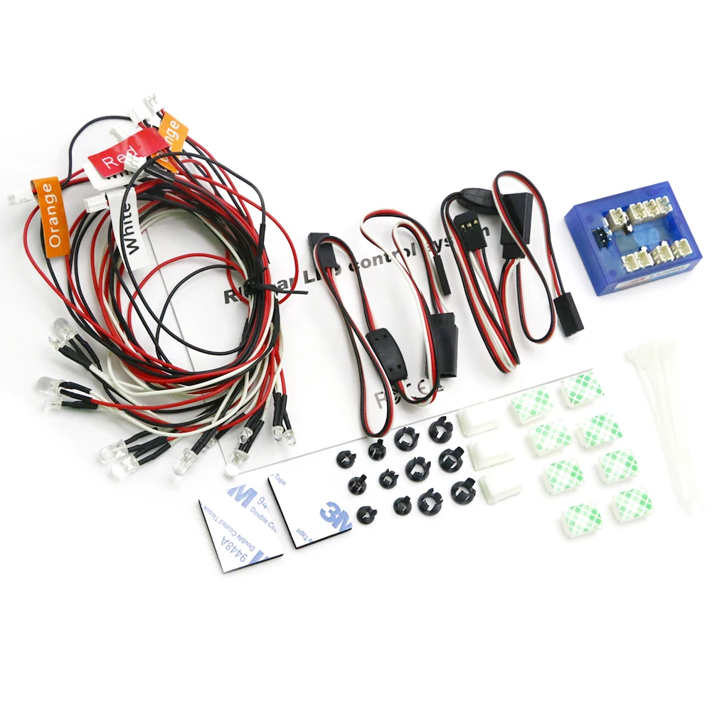 GT Power RC Car lighting 8LED Flashing lighting Light Wire System 2 PPM FM FS 2.4G kit BRAKE + HEADLIGHT + SIGNAL