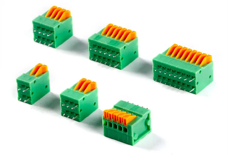 

5PCS KF141V 2.54mm Straight Pin PCB Mounted Spring Screless Terminal Blocks Connector 2/3/4/5/6/7/8/9/10P 150V 2A for 26-20AWG