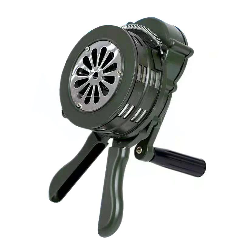 Aluminum Hand-Crank Operated Emergency Alarm Siren Manual Outdoor Alarm Loud 100db