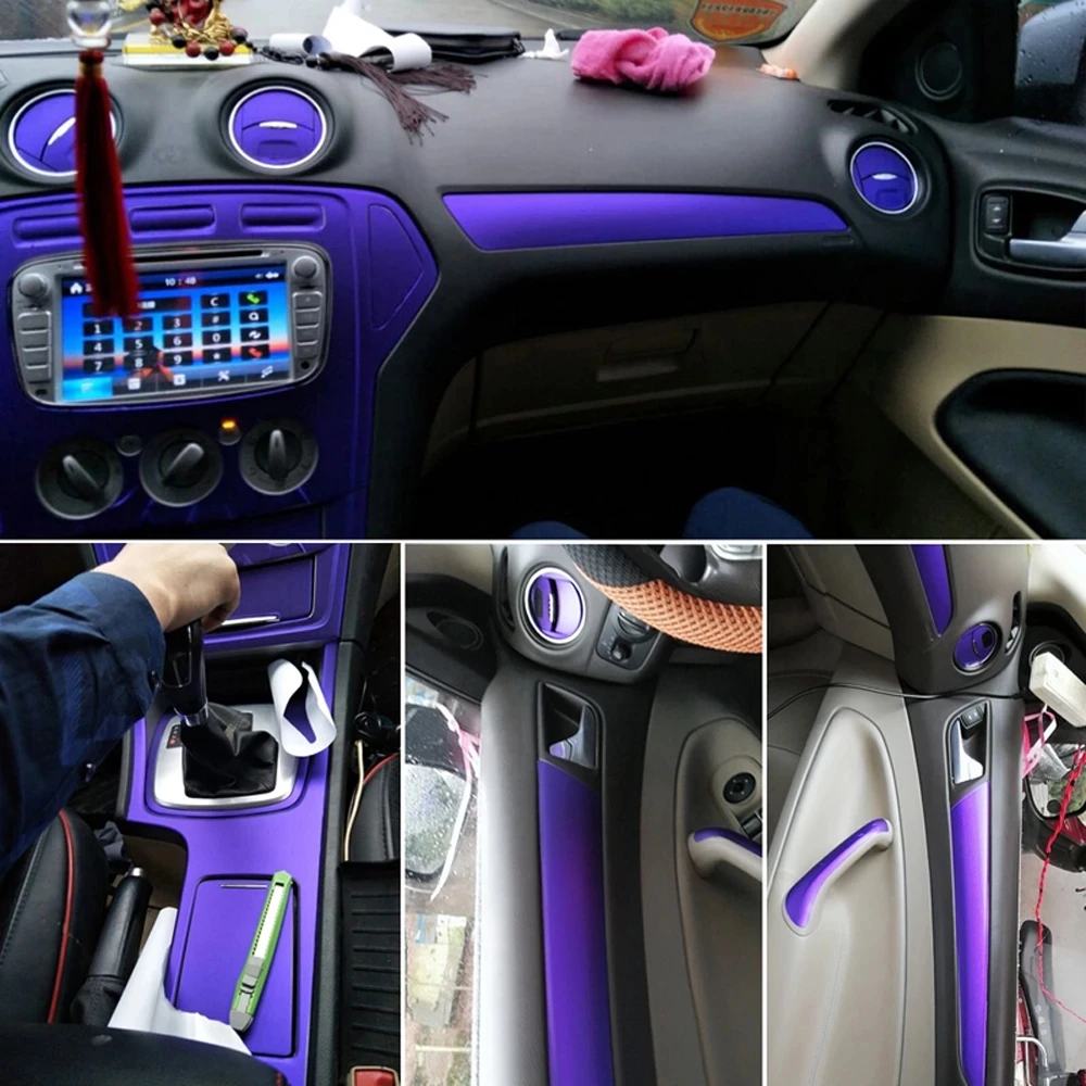 For Ford Mondeo MK2/3/4 2007-2013Interior Central Control Panel Door Handle Carbon Fiber Stickers Decals Car Styling Accessorie