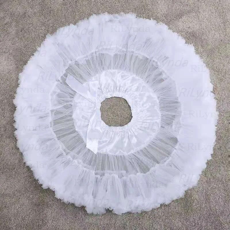 Tule curto Crinolina para mulheres, saiote nupcial de casamento vintage, saia branca, rockabilly tutu, casamento Tulle, Halloween