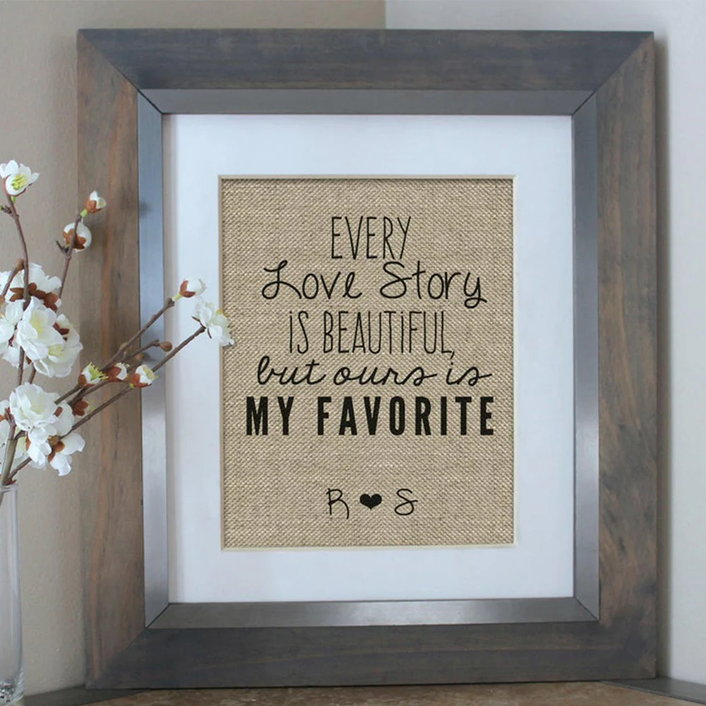 Anniversary Burlap Gifts for Women Anniversary Gift for Her Gift for Wife Anniversary Gift for Him 10 Year Anniversary Gifts