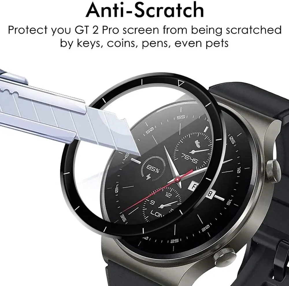 3D Curved Composite Full Coverage Protective Film For Huawei Watch GT2 Pro GT2 Pro Smartwatch Screen HD Clear Protective Film