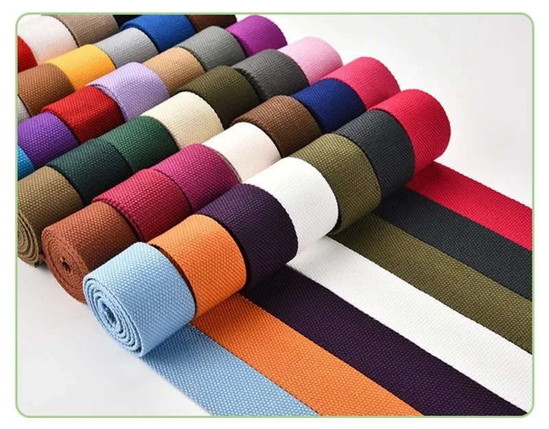 New 12 meters 25mm Webbing Polyester Cotton Canvas Webbings Ribbon for Backpack Strap Belt Tape Garment Woven Band