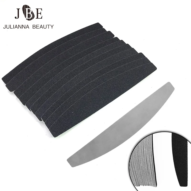 

10/25pcs Replacement Metal Nail File 80/100/180/240 Sponge Removable Sand Paper With Stainless Steel Handle Metal Sanding Files