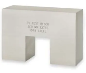 Ray-Check AWS-DS Sensitivity Distance Calibration Block carbon steel test UT block