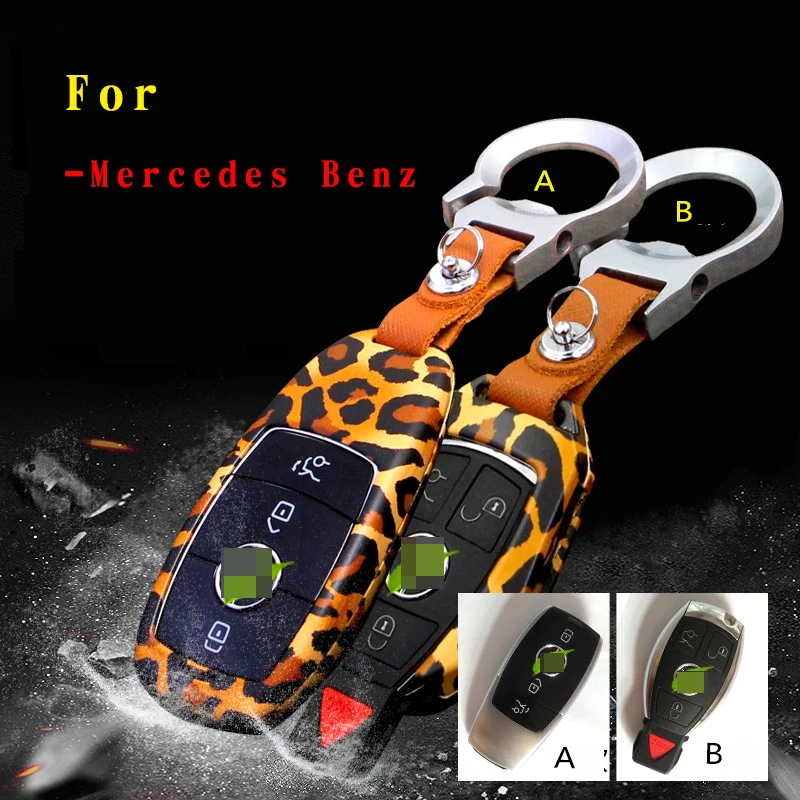 Camouflage series Galvanized Alloy Car Key Cover Case For Mercedes benz A B R G Class GLK GLA E200 E200L W176 2 3 Buttons