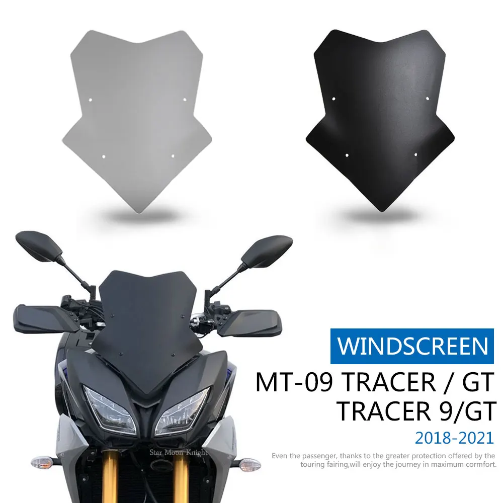 

Motos Windshield For YAMAHA Tracer 9 GT 900 Tracer9 gt TRACER900 MT 09 MT09 2020 2021 Windscreen Cover Wind Shield Deflectore