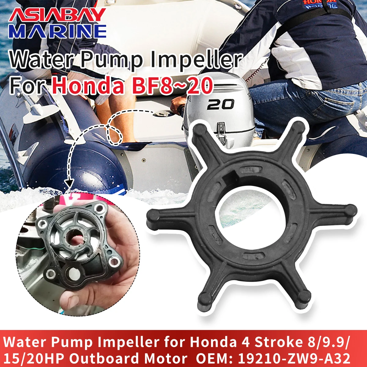 Honda Outboardエンジン用ウォーターポンプインペラー 19210-ZW9-A32 の実際の使用体験と交換手順の徹底解説