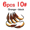 6pcs size 10 orange
