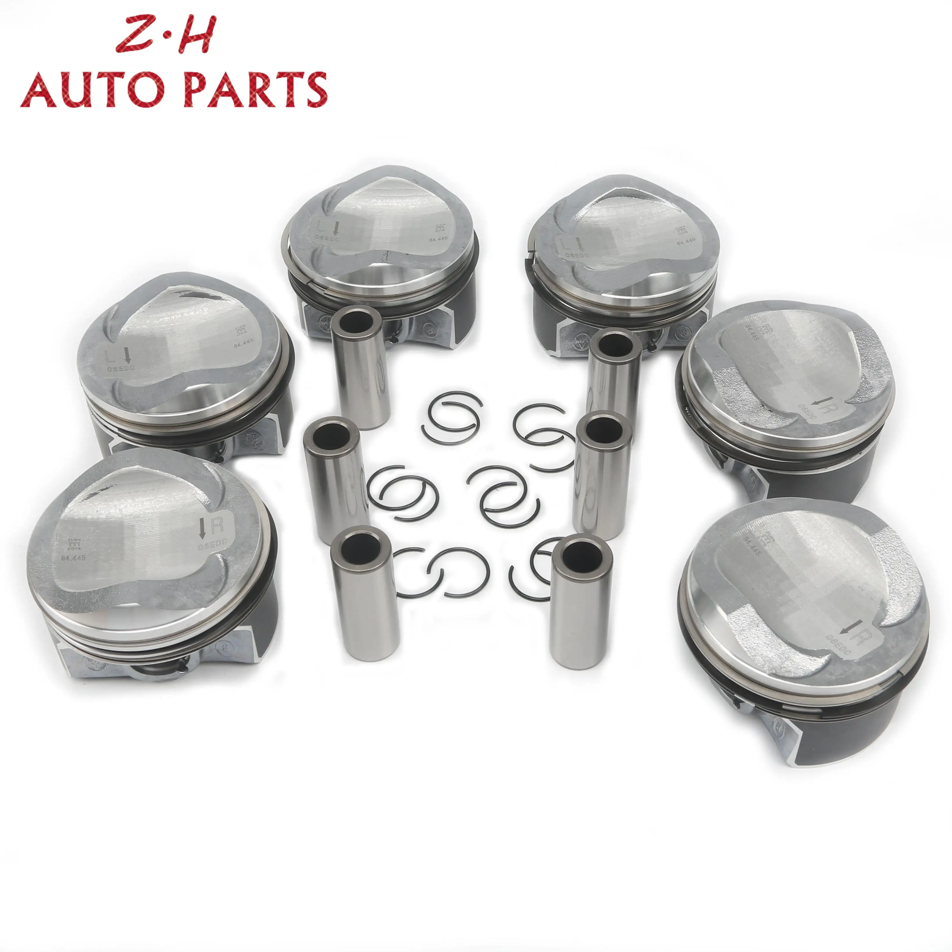 Aluminum Alloy Piston & Piston Rings Assembly For Audi A4 A5 A6 A8 A7 Sportback Q7 S4 S5 S6 S8 Quattro 06E 107 065 EC STD Size