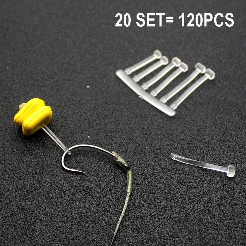 

20SET=120PS Carp Fishing Accessories Micro Bait Stopper Boillies Bait Stop Bead Carp Bait Holder for Hair Rig Tackle Equipment