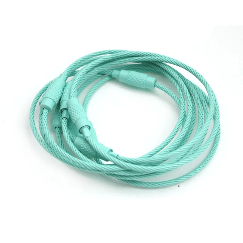 10-20pcs Stainless Steel Wire Keychain Ring Keyring Circle Loop
