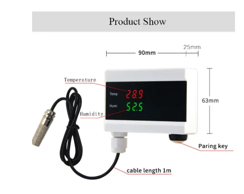 For Temperature Thermometer and Humidity Hygrometer Detector Alarm Sensor Smart Life Tuya App Home Thermostat Controller