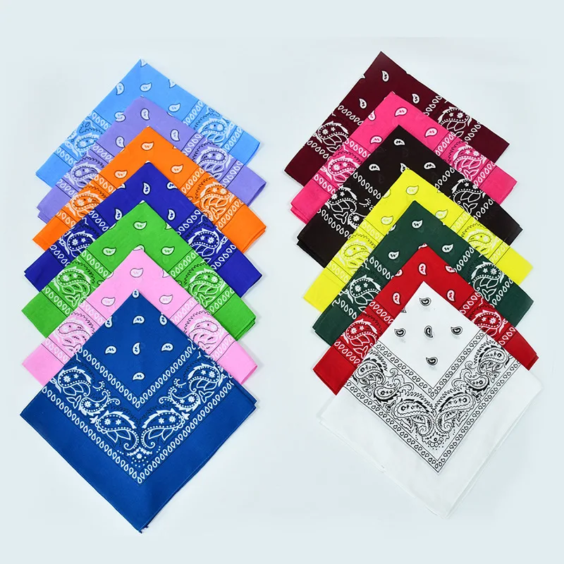 Hot Sell Kerchief Bandana Hip Hop Fashion Headband Neck Scarf Sports Headwear Wrist Wraps Head Square Scarves