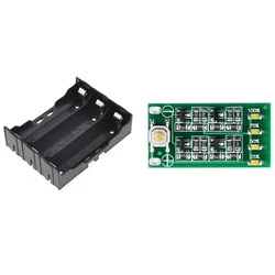 1 Pcs 18650 Battery Holder With Pins & 1 Pcs 3S 11.1V 12V 12.6V Lithium Battery Capacity Indicator Module