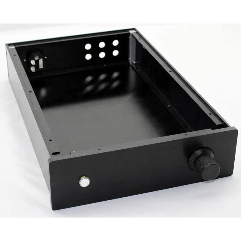 KYYSLB 363*236*70MM CJ0003-WA3 All Aluminum Amplifier Chassis Box House DIY Enclosure with Feet Knob Amplifier Case Shell