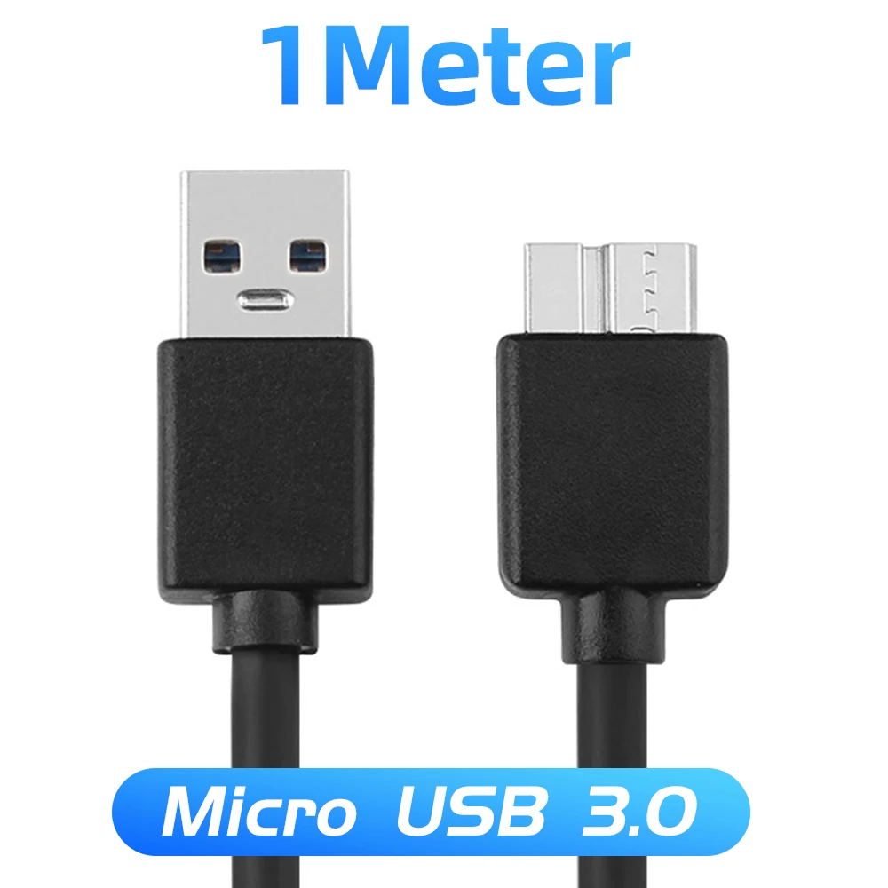 FONKEN USB 3.0 Micro B Cable For External Hard Disk Drive HDD Cord AM-Micro3.0 Charging Cable For Samsung NOTE3 S5 Phone Cable