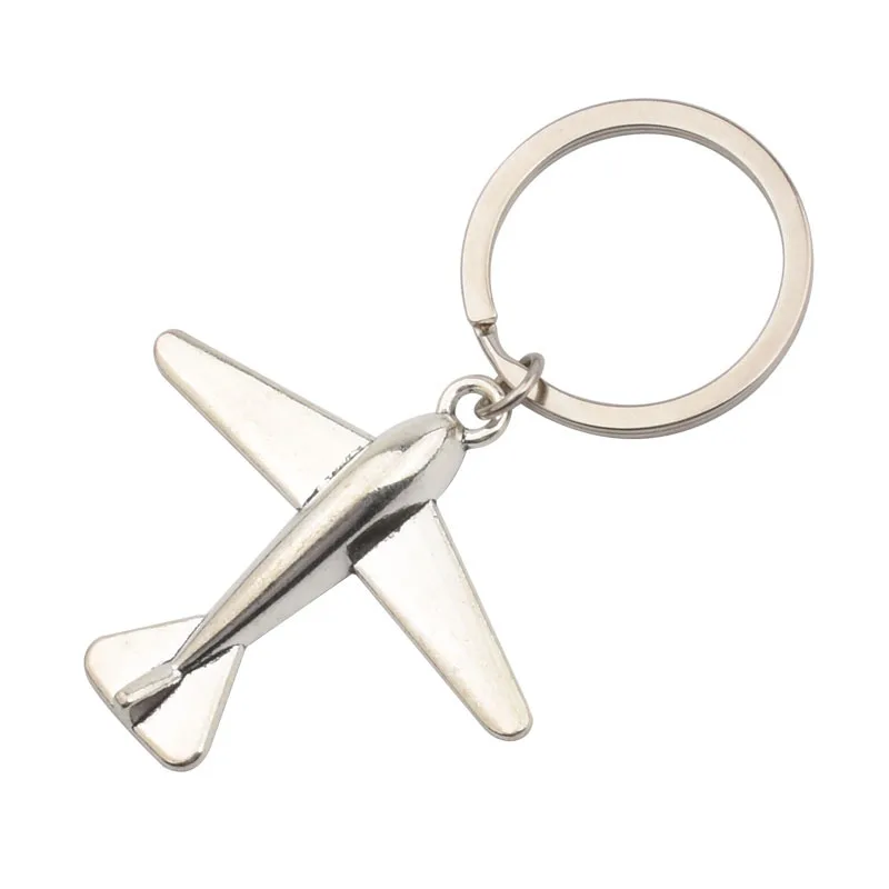 Aircraft Keychain airliner modeling ancient silver Color key Chain Car Key Ring pendant small gifts K2399