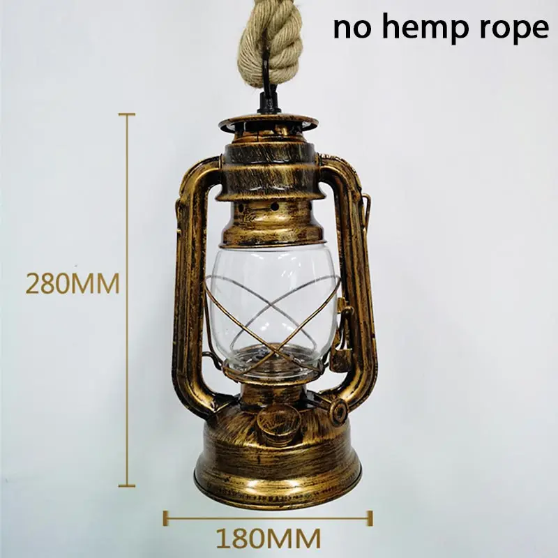 Retro Pendant Lights E27 Hemp Rope Lantern Hang Lamp Vintage Industrial Hanglamp Loft Home decoration lamp Indoor Bar light