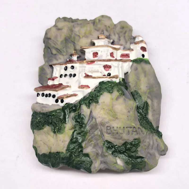 Resin Fridge Magnet Glenfinnan Bhutan Shakespeare's Birthplace Guernsey Souvenir Magnet Stone Sticker Refrigerator