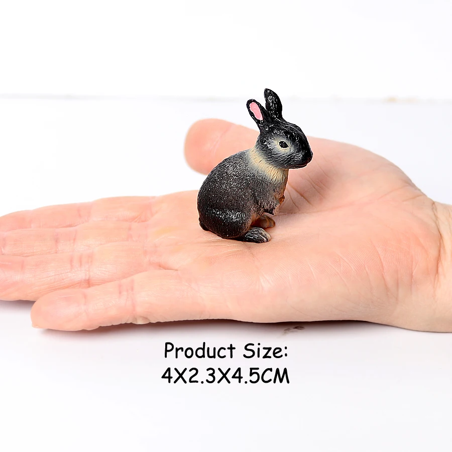 Simulation Lop Arctic Hare Rabbit Action Figure 1/12 PVC Model