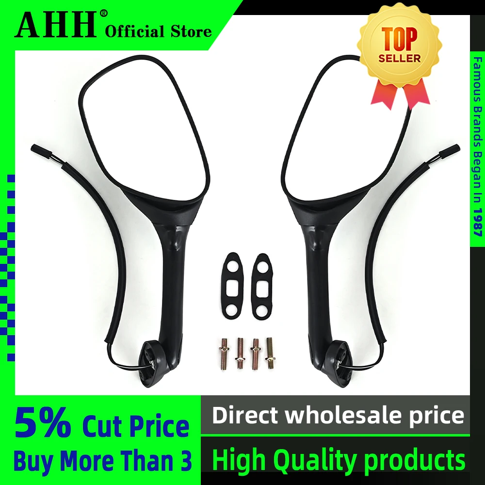 AHH Mirrors Rear View Mirror Inverted with light For Suzuki GSXR600 GSXR750 GSXR1000 K5 K6 K7 K8 2005 2006 2007 2008 2009 2010