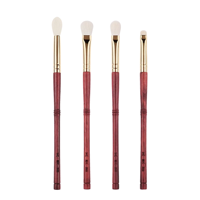 MyDestiny -Luxury Natural Animal Hair Eye Makeup Brush Set Rosewood Handle Professional 4pcs High Quality Brand Makeup Brush