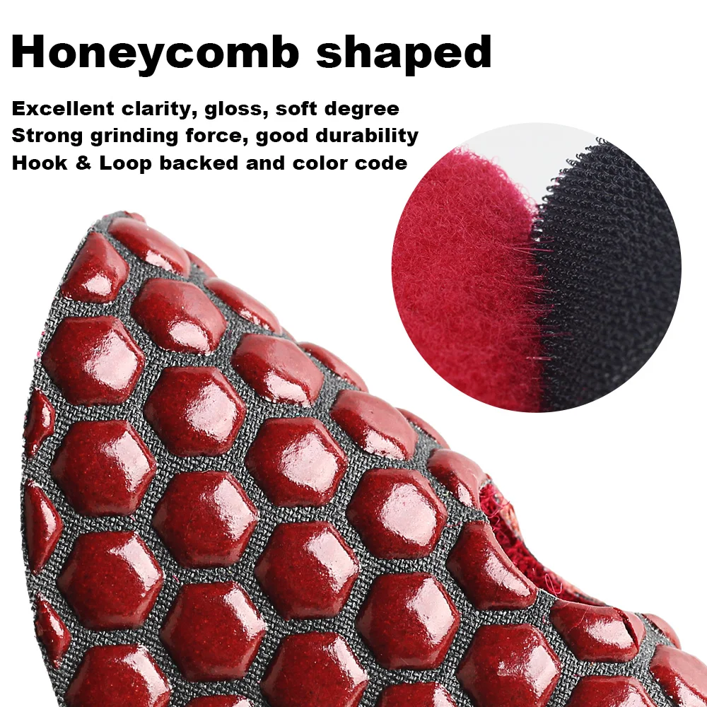 Miễn phí vận chuyển 4 inch kim cương linh hoạt đánh bóng pads 100 mét khô mài đĩa cho đá granite đá cẩm thạch countertop